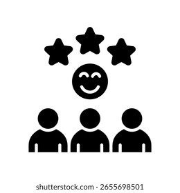 Customer Satisfaction Icon Glyph Vector Illustration