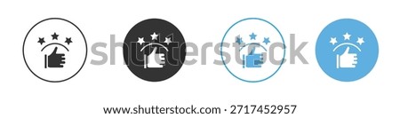 Customer satisfaction icon. Graphic icon design template