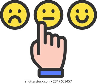 Customer Satisfaction Icon image. Suitable for mobile application.