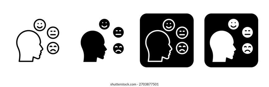 Línea de icono de satisfacción del Cliente y Colección de estilo de relleno negro