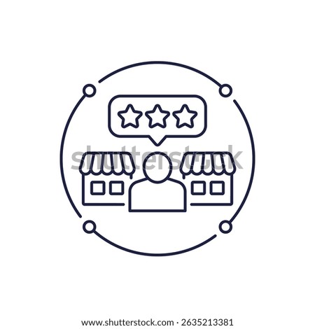 Customer satisfaction icon in line design
