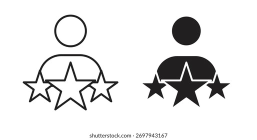 Customer satisfaction icon line. eps 10 vector illustration