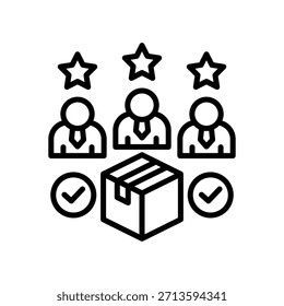 Ilustración vectorial de línea de ícono de satisfacción del Cliente