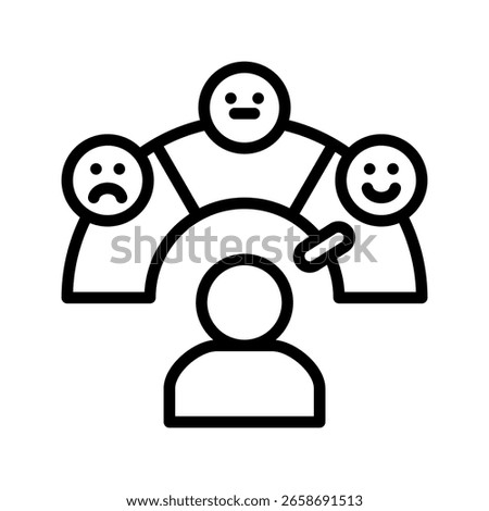 Customer Satisfaction icon line vector illustration