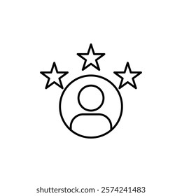 Customer satisfaction icon linear logo isolated