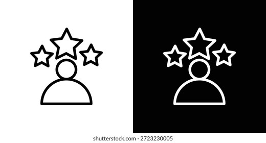 Concepto de logotipo de icono de satisfacción Cliente en trazos