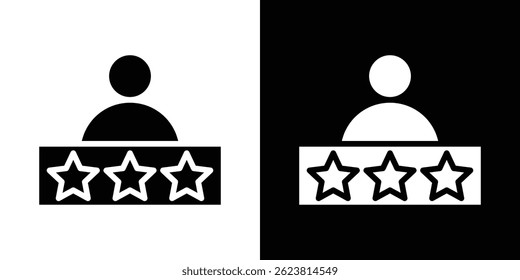 Customer satisfaction icon for logo web mobile app UI design.