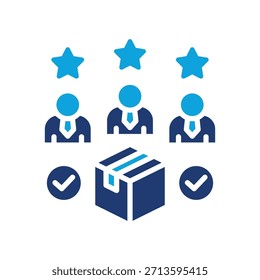 Icono de satisfacción del Cliente Ilustración vectorial mixta