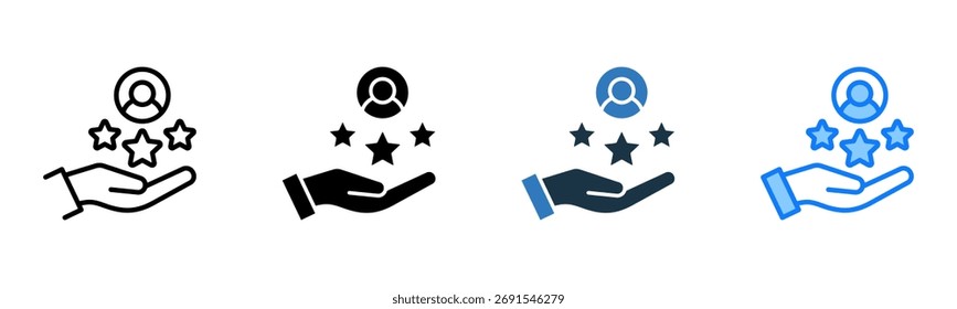 Customer Satisfaction Icon Multiple Style Vector Illustration