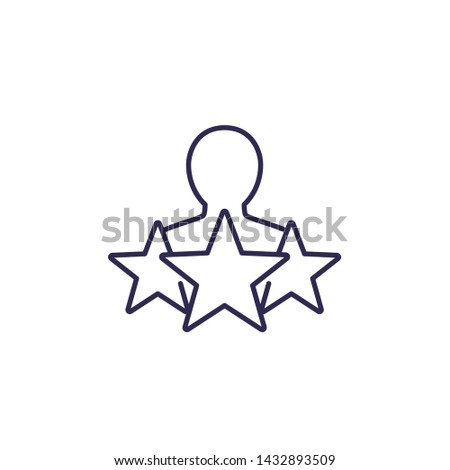 customer satisfaction icon on white, line vector