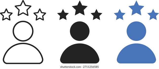 Conjunto de iconos de satisfacción del Cliente.  Símbolos de Comentarios y clasificación. Experiencia de usuario y revisión Iconos de calificación colección