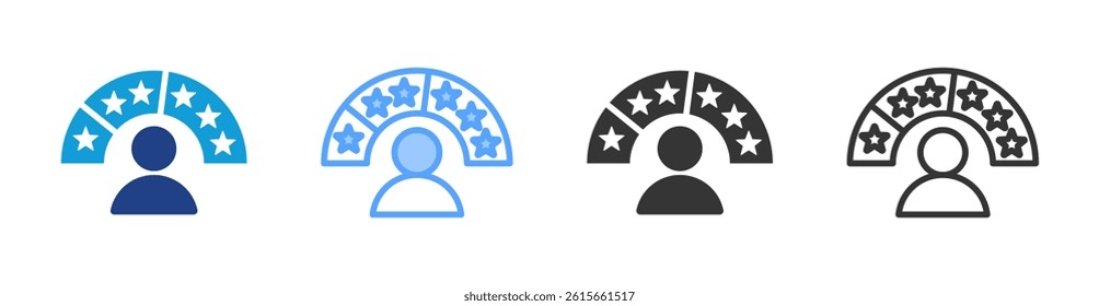 Customer Satisfaction icon set multiple style collection