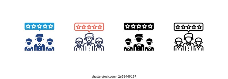 Customer Satisfaction icon set multiple style collection