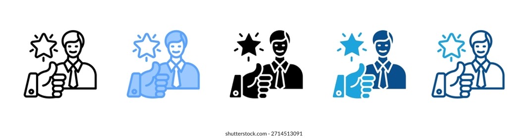 Conjunto de iconos de satisfacción del Cliente colección de estilo múltiple