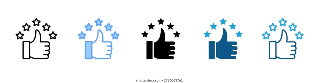 Conjunto de iconos de satisfacción del Cliente colección de estilo múltiple