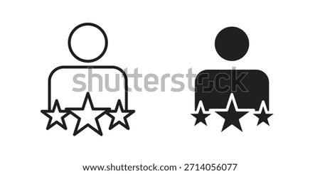 Customer satisfaction icon silhouette vector designs. Editable Strokes