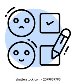 customer Satisfaction icon, Survey and Feedback, modern vector illustration 