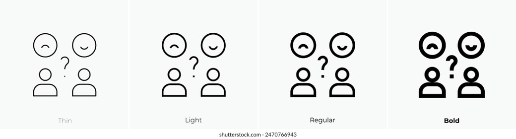 customer satisfaction icon. Thin, Light Regular And Bold style design isolated on white background