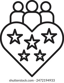 customer satisfaction icon vector love customer satisfaction sign
