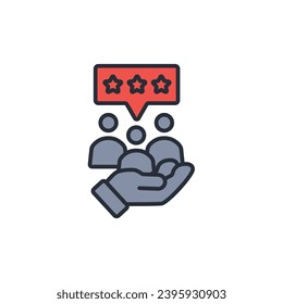 customer satisfaction icon. vector.Editable stroke.linear style sign for use web design,logo.Symbol illustration.