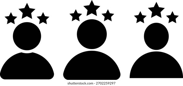 Customer Satisfaction Icons Set. Satisfaction Rating Symbols. Positive experience graphic designs. Service quality assurance signs
