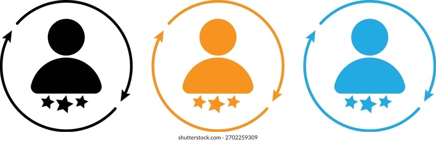 Conjunto de iconos de satisfacción del Cliente. Símbolos de calificación de satisfacción. Diseños gráficos de experiencia positiva. Señales de garantía de calidad del servicio
