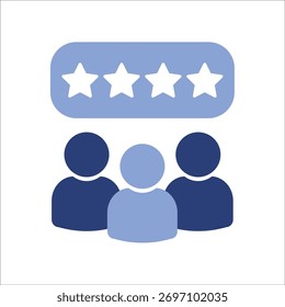 Iconos de la satisfacción del Cliente. Vector coloreado simple