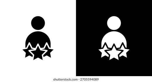 colección de Ilustración vectorial de iconos de satisfacción Cliente. iconos blancos y negros.