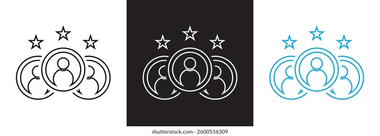 Customer satisfaction  icons . vector for web and mobile app. Vector illustration. isolated on white and black background. EPS 10