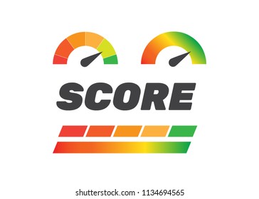Customer satisfaction indicator. Good and poor indicator. Credit level score