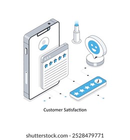 Customer satisfaction isometric stock illustration. EPS File stock illustration