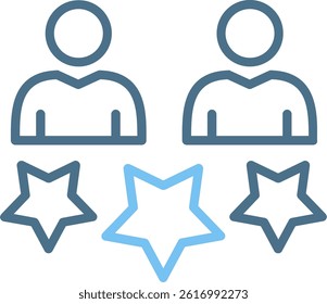 Customer Satisfaction Line Two Colour Icon