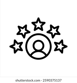 Customer Satisfaction Line Vector Illustration On White Background.