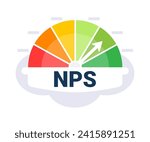Customer Satisfaction Measurement Tool with Net Promoter Score NPS Indicator Vector Illustration