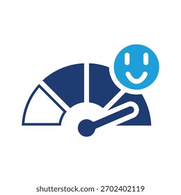 Diseño de Vector de icono de color del medidor de satisfacción del Cliente bueno para el Web o el App móvil