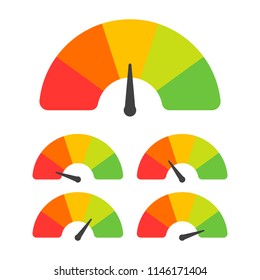 Customer satisfaction meter with different emotions. Vector illustration.