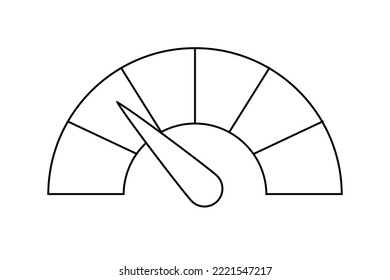 Customer satisfaction meter. Speed metering icon isolated on white background. Vector illustration.