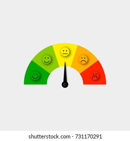 satisfacción del cliente medidor de satisfacción vectorial escala de retroalimentación vectorial vectorial