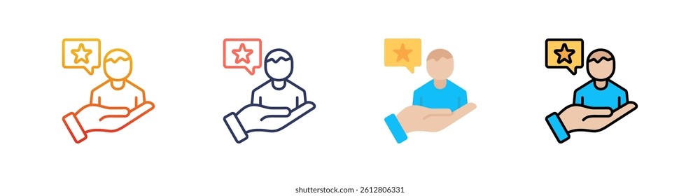 Customer Satisfaction Multi Style Icon Set Vector