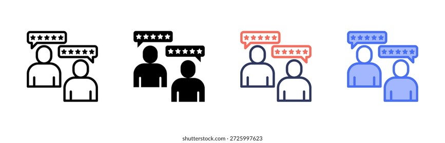 Satisfacción del Cliente Multi Style Icon Set