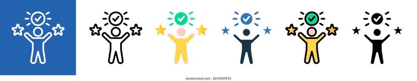 Customer Satisfaction multiple icon style vector illustration