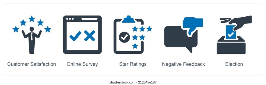 Customer Satisfaction And Online Survey Icon Concept