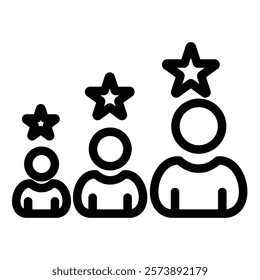 Customer Satisfaction Outline Icon Vector Illustration