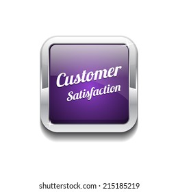 Customer Satisfaction Purple Vector Icon