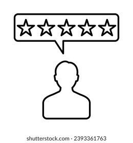 Customer Satisfaction Rating Icon In Outline Style
