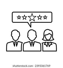 Icono De Calificación De Satisfacción Del Cliente En Estilo De Esquema