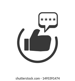 Customer Satisfaction Rating Icon, vector template