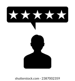 Customer Satisfaction Rating Icon, Vector Graphics