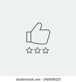 customer satisfaction review vector icon thumbs up rating
