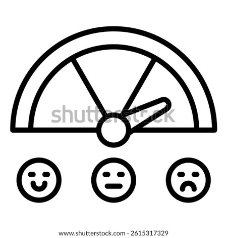 Customer Satisfaction Score icon line vector illustration